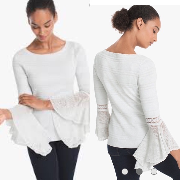 White House Black Market Flutter Sleeve Sweater. P/A886/750 - Picture 1 of 9
